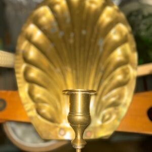Luxurious Gold Shell Candle Holder